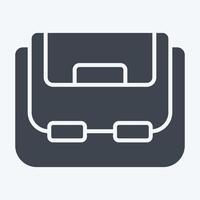 Icon Shoulder Bag. related to Drone symbol. glyph style. simple design illustration vector