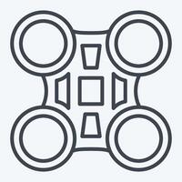 Icon Agricultural Drone. related to Drone symbol. line style. simple design illustration vector