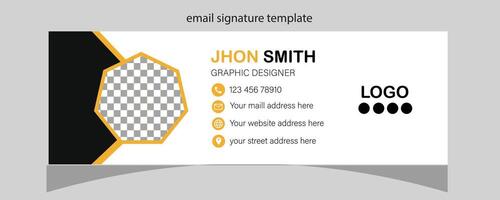 Email Signature Template Desig vector