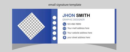 Email Signature Template Desig vector