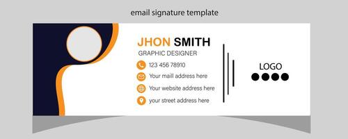 Business Email Signatures Template Design. vector
