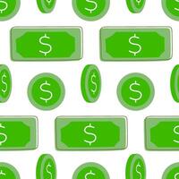 Green Buttons With Dollar Signs vector