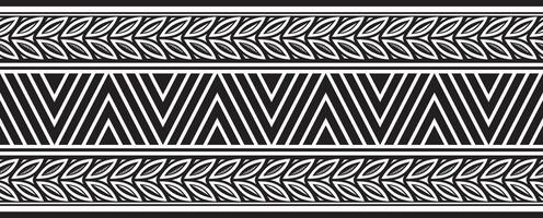 monochrome black seamless Yakut ornament. Endless border, frame of the northern peoples of the Far East vector