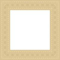 gold square Yakut ornament. An endless rectangular border, a frame of the northern peoples of the Far East vector
