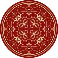 classic colored round ornament. Red pattern in a circle. Drawing of Greece and Ancient Rome. Flower drawing. vector