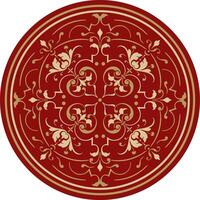 classic colored round ornament. Red pattern in a circle. Drawing of Greece and Ancient Rome. Flower drawing. vector