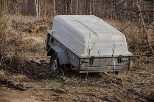 car trailer for transporting things photo