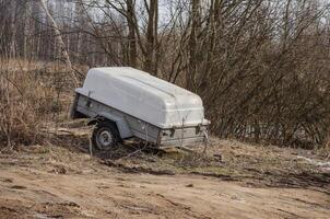 car trailer for transporting things photo