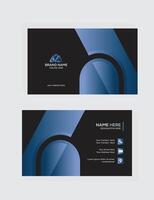 A creative business card for visiting. Horizontal layout, personal visiting card with company logo. professional template. vector