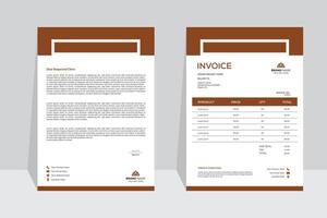 Corporate modern letterhead and invoice design template , for your project, Business letterhead and invoice design. vector