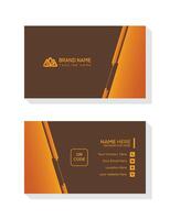 Creative and modern business card template, Dark gradient color use. With logo, QR code and all information. Business card template, vector