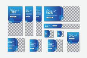 For business improvement, For posting on social media, Web banner bundle set vector