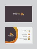 Creative and modern business card design for business Horizontal Layout, with company logo. Professional Template. vector