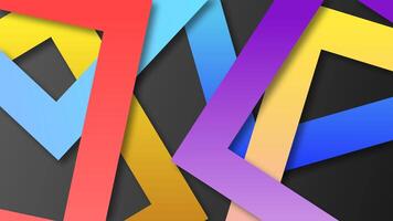 Abstract square papercut animation colorfull background video