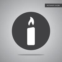 vela icono gris antecedentes vector