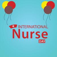 International nurse day background. nurse cap. Thank you for nurse. International Nurse's Day. ballons concept vector