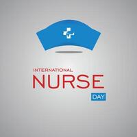 internacional enfermero día antecedentes. enfermero gorra. gracias usted para enfermero. internacional enfermera día. vector