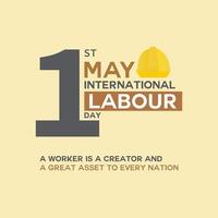 International Labour Day, May 1st, Labour day, World Labor, Social Media Post vector