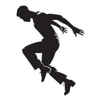 Ball change Dance Silhouette vector