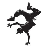 Black and white Flips Dancer Illustration vector