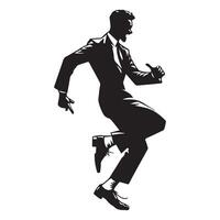 Black Bottom Dance Illustration in black and white vector