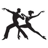 Reverse Basic Dance Silhouette vector