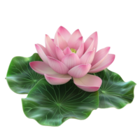 Lotus Nature Pink Garden Leaves, The largest water lily species is named victoria amazonica AI-Generative png