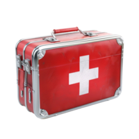 Emergency first aid bag medicine AI-generative png