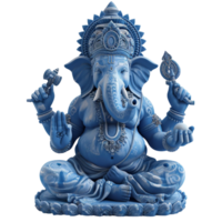 Ganesha statue isolated on transparent background AI-Generative png