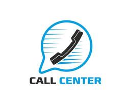 Call center help icon, customer support service vector