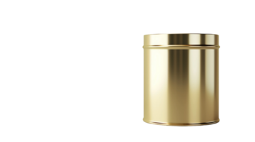 Empty tin can isolated on the transparent background, Format png