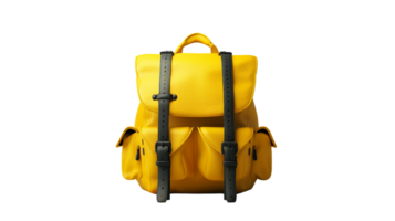 Yellow Backpack on Transparent Background png