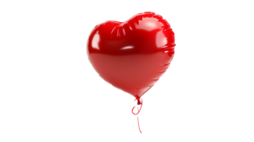 Red Heart Balloon on Transparent Background png