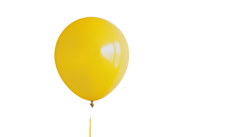 Yellow Balloon isolated on the transparent background, Format png