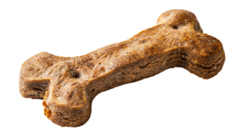 Crunchy Brown Dog Biscuits isolated on the transparent background, Format png