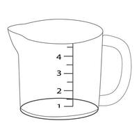 Measurement cup, pot illustration icon eps vector