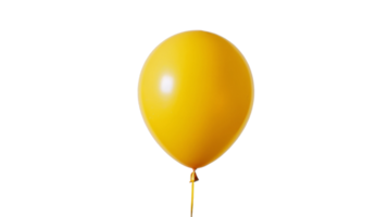 Isolated Yellow Balloon isolated on the transparent background, Format png