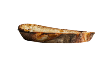 Toasted Bread Slice isolated on the transparent background, Format png