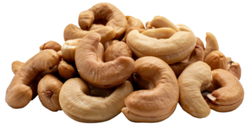 Cashew Nuts isolated on the transparent background, Format png
