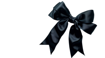 The Black Bow isolated on the transparent background, Format png