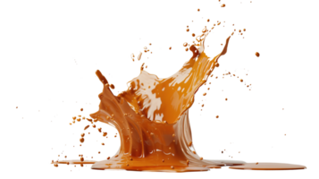 Splash of Coffee isolated on the transparent background, Format png