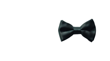 Black bow tie isolated on the transparent background, Format png