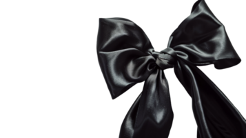 Black bow isolated on the transparent background, Format png