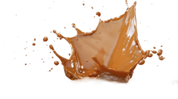 Essence in a Splash of Coffee isolated on the transparent background, Format png