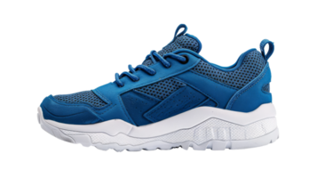 Blue sport sneakers shoes isolated on the transparent background, Format png