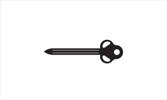 black key on white background vector