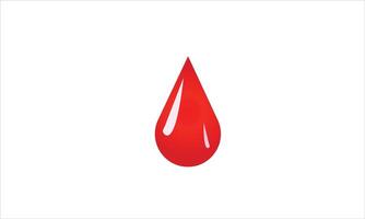 drop of blood on white background vector