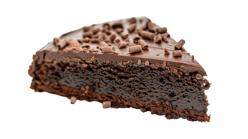 Chocolate Cake Wedge isolated on the transparent background, Format png