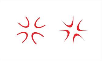 Anger Signs Red On White Background vector