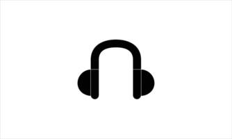 headphones icon on white background vector